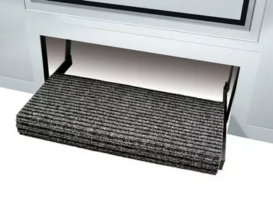 Prest-O-Fit 2-0420 Ruggids RV Step Rug Black Granite 19"x23" 23" Wide