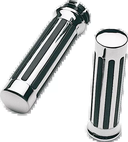 Pro One Chrome 1" Motorcycle Hand Grips 1987-2018 Kawasaki Vulcan Suzuki Yamaha