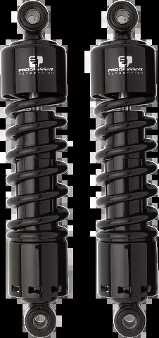 Progressive 412 Black 12" Heavy Duty Rear Shocks for 1991-2017 Harley Dyna FXDB