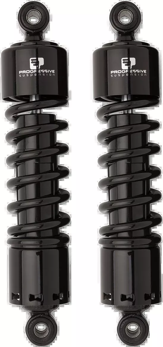 Progressive 412 Black 12" Standard Rear Shocks fits 1991-2017 Harley Dyna FXDF