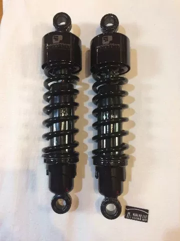 Progressive 412 Black 14.25" Shocks for 1979-2003 Harley FXR FXLR FXRT Sportster