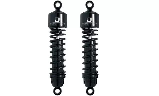 Progressive 412 Black Standard 12.5" Rear Shocks 77-05 Harley Touring Sportster