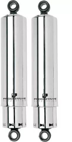 Progressive 412 Chrome 11" Heavy Duty Covered Rear Shocks for 91-17 Harley Dyna