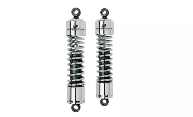 Progressive 412 Chrome 14.25" Standard Rear Shocks 1953-1978 Harley Sportster XL