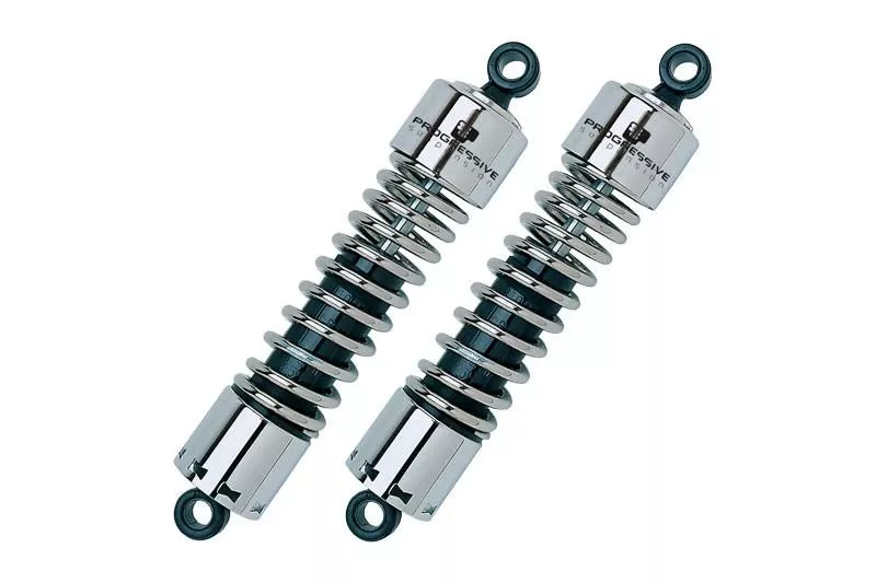 Progressive Suspension 412 Series Shocks for '91-17 FXD/FXDWG Chrome 12.5"-Pair