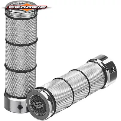 ProGrip 864 Billet Aluminum Cruiser 1'' Grips Chrome