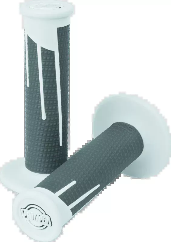ProTaper Full Diamond Clamp-On Grips – White/Dark Gray