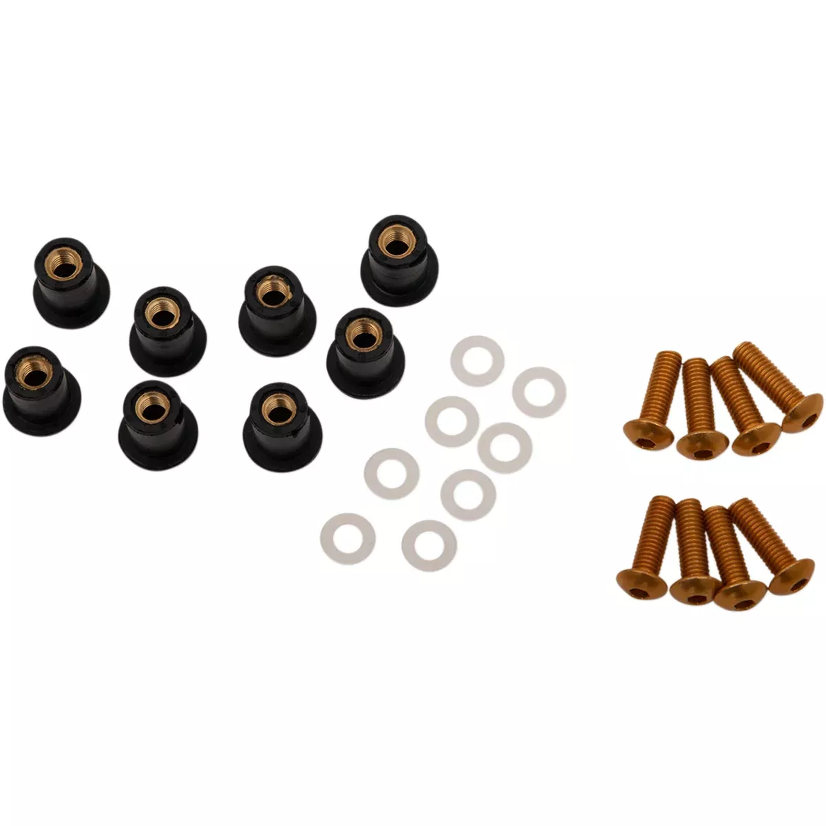 PUIG HI-TECH PARTS 2321-0412 0957G Windscreen Screw Kit yellow