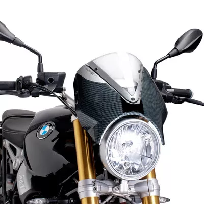 Puig Retrovision Windscreen w/Carbon Liquid Housing BMW R NineT 14-24