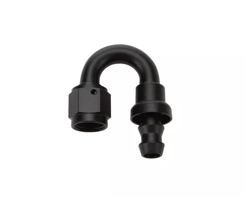 Pushlock Hose End Black 180 Deg Elbow -6 ALL49482