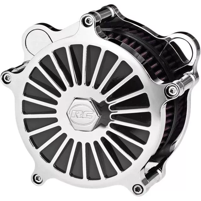 RC Components Illusion Chrome Stage 1 AirStrike Air Cleaner Harley 08-17 TBW