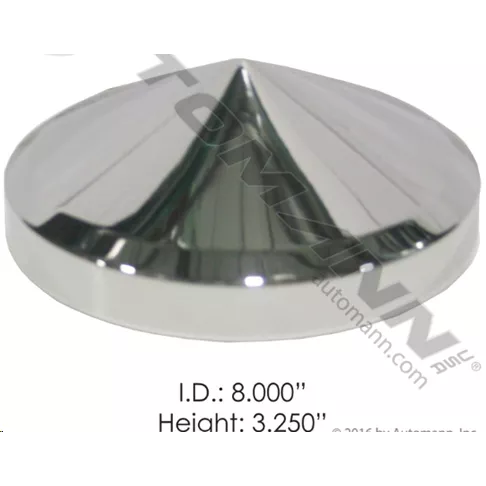REAR POINTED HUB CAP 8"