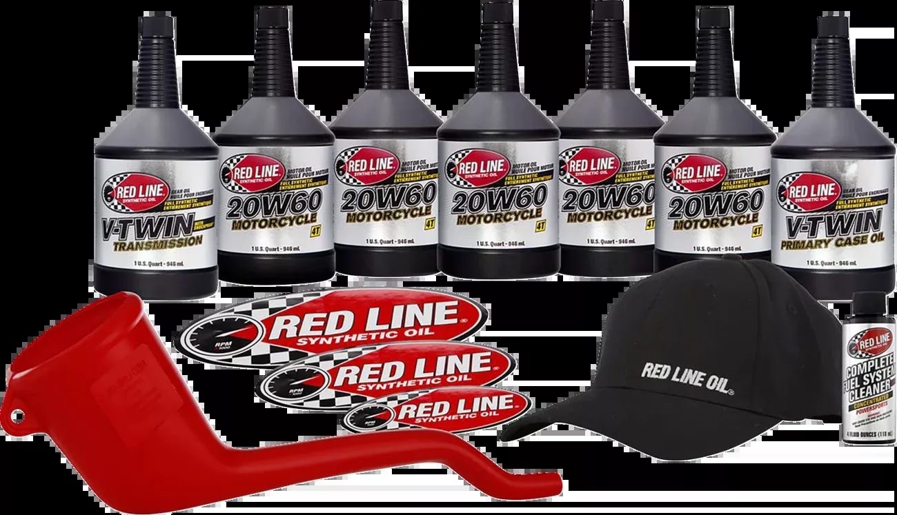 Red Line Synthetic 20W-60 Engine Primary Transmission Oil Change Kit for Harley