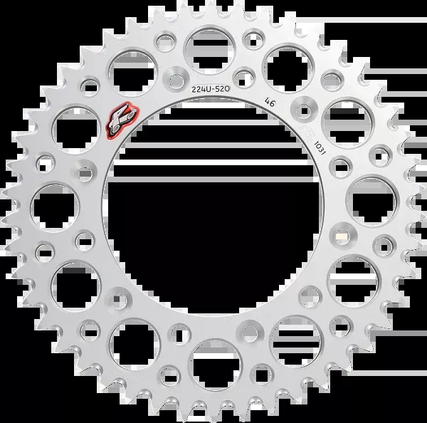 Renthal Rear Sprocket – Aluminum – 46 Tooth – Silver