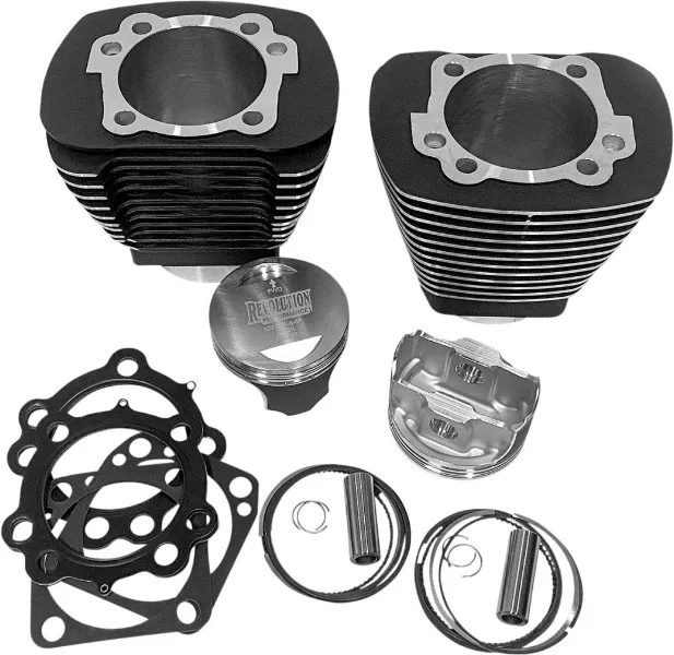 Revolution Performance 100" Black Monster Big Bore Kit Flat Harley Evolution 84-99