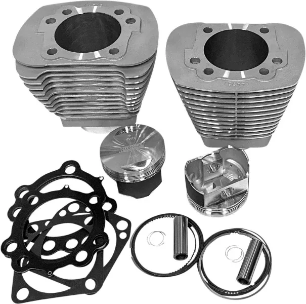 Revolution Performance 85" Silver Bolt-On Big Bore Kit Flat Harley Evolution 84-99