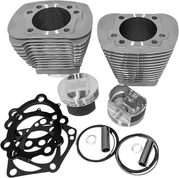 Revolution Performance 92" Silver Big Bore Kit Flat Harley Evolution 84-99 4-5/8 Stroke