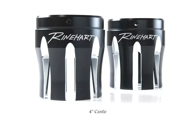 Rinehart Racing Replacement End Caps for Rinehart True Duals & FL Slip On Mufflers 4 Inch Machined Slot Style -Pair