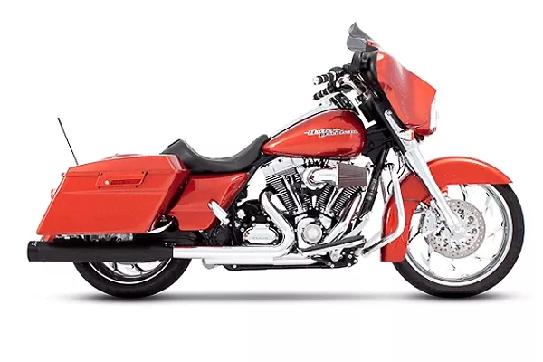 Rinehart Racing Slip-on Mufflers for '95-16 Touring Models 4 inch - Black w/ Black End Caps