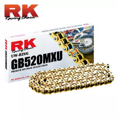 RK Chain 520MXU Sealed Chain Gold Finish