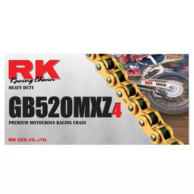 RK GB520MXZ4 Heavy Duty Gold MX Race Motorcycle Chain