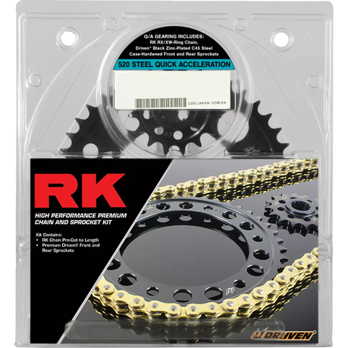 Rk Quick Acceleration Chain And Sprocket Kit - 3076-069PX Suzuki 750 2006-2010