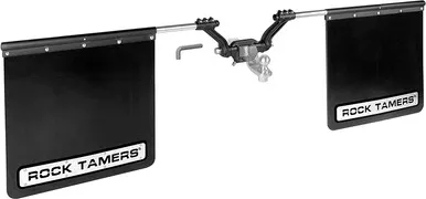 Rock Tamers 00110 Mudflap System 2.5 Hub Matte Black Stainless Steel Trim Plates