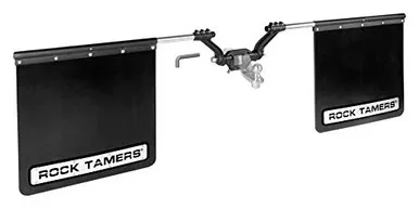 Rock Tamers 00112 3" Hub Mudflap System Black Stainless
