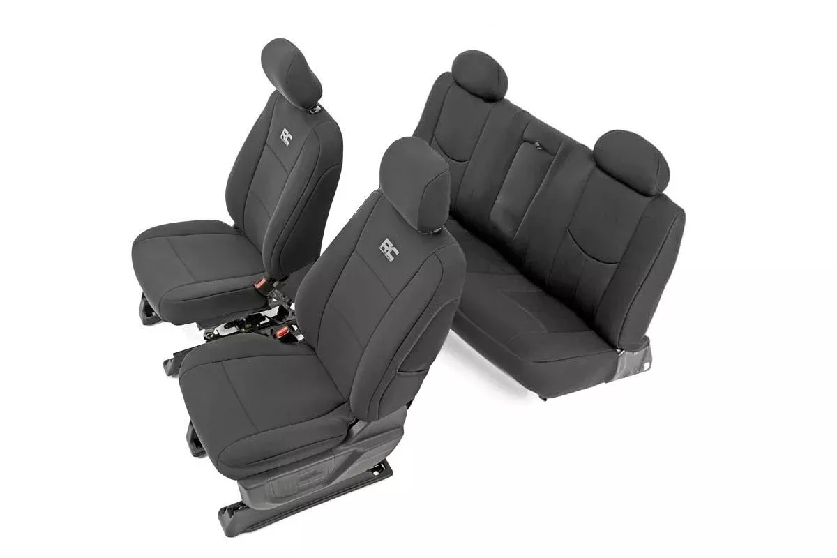 Rough Country 91025 Neoprene Seat Covers Complete Set 14-18 Chevy Silverado 1500