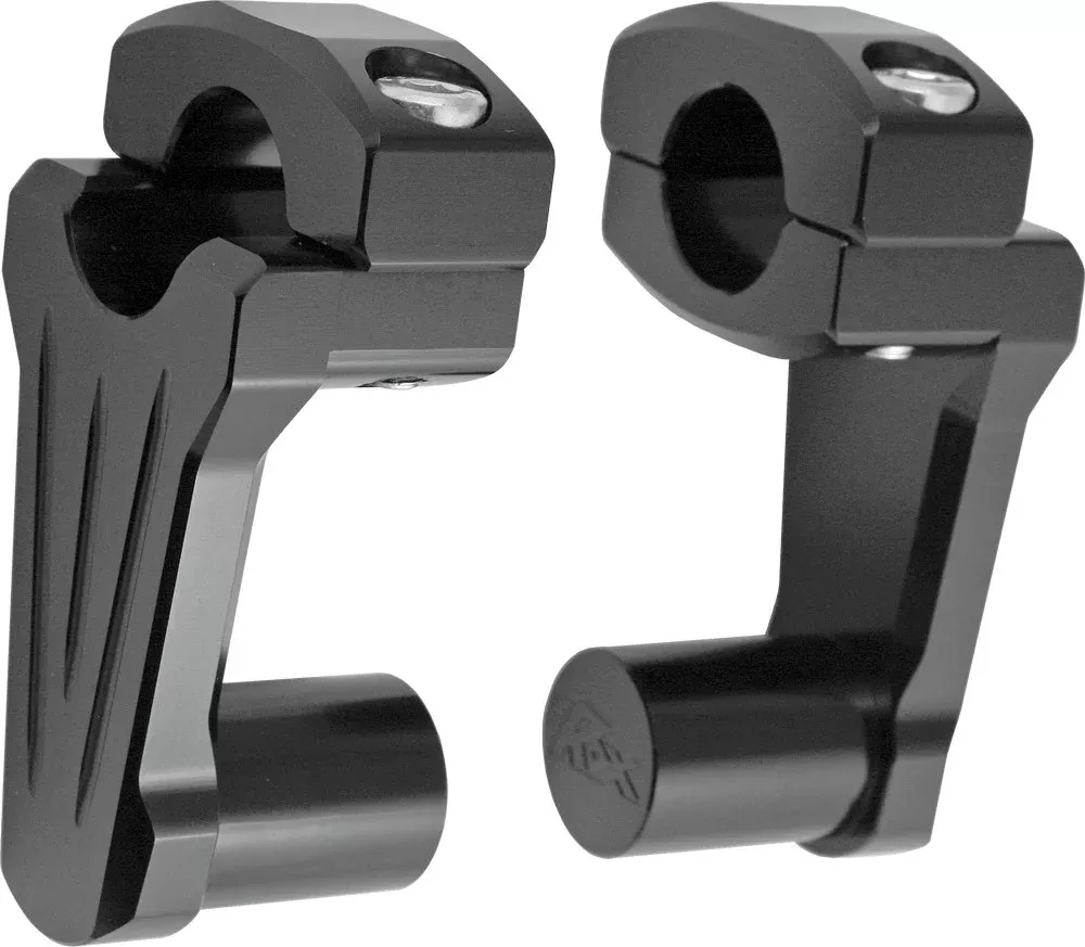 Rox Black Pivoting 2" Motorcycle 1" Handlebar Risers fits Harley Davidson