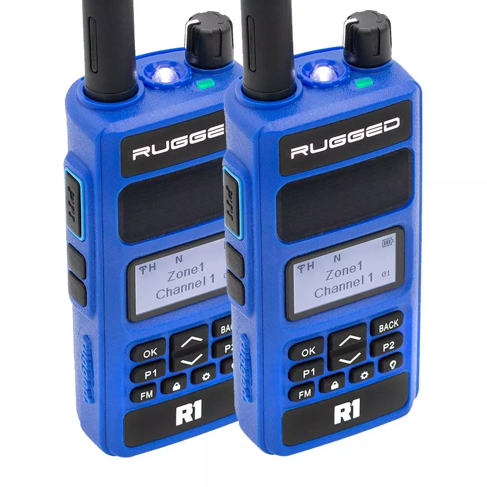 Rugged Radios 2 PACK – R1 Business Band Digital Analog Handheld Radio – By Rugged Radios R1-2-PACK