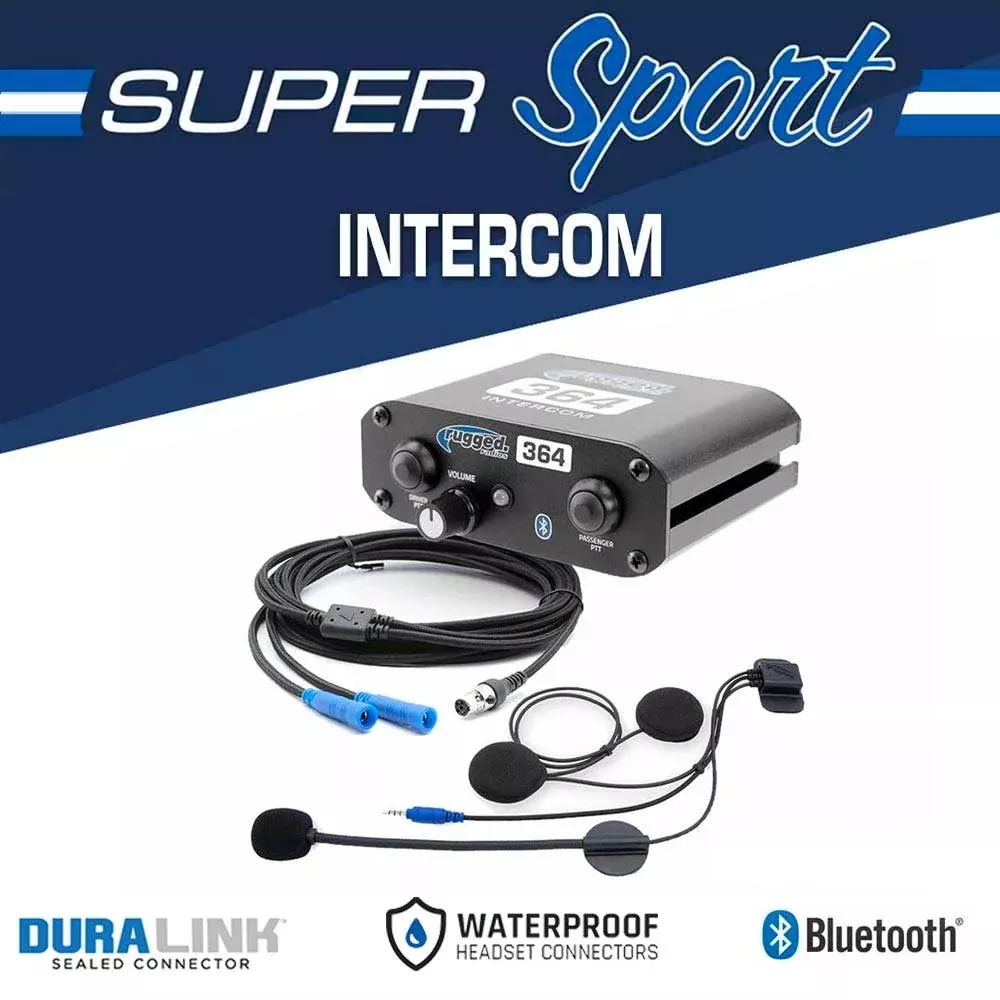 Rugged Radios 2 Person – Super Sport 364 Communication Intercom System with Helmet Kits 364-SS-2PHK