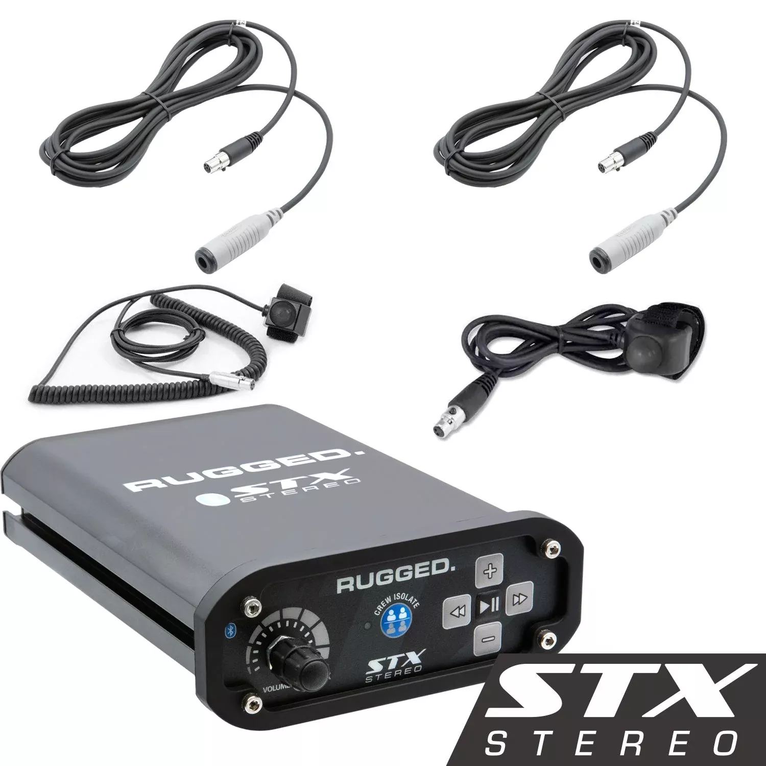 Rugged Radios BUILDER KIT with STX STEREO High Fidelity Bluetooth Intercom System STX-2P