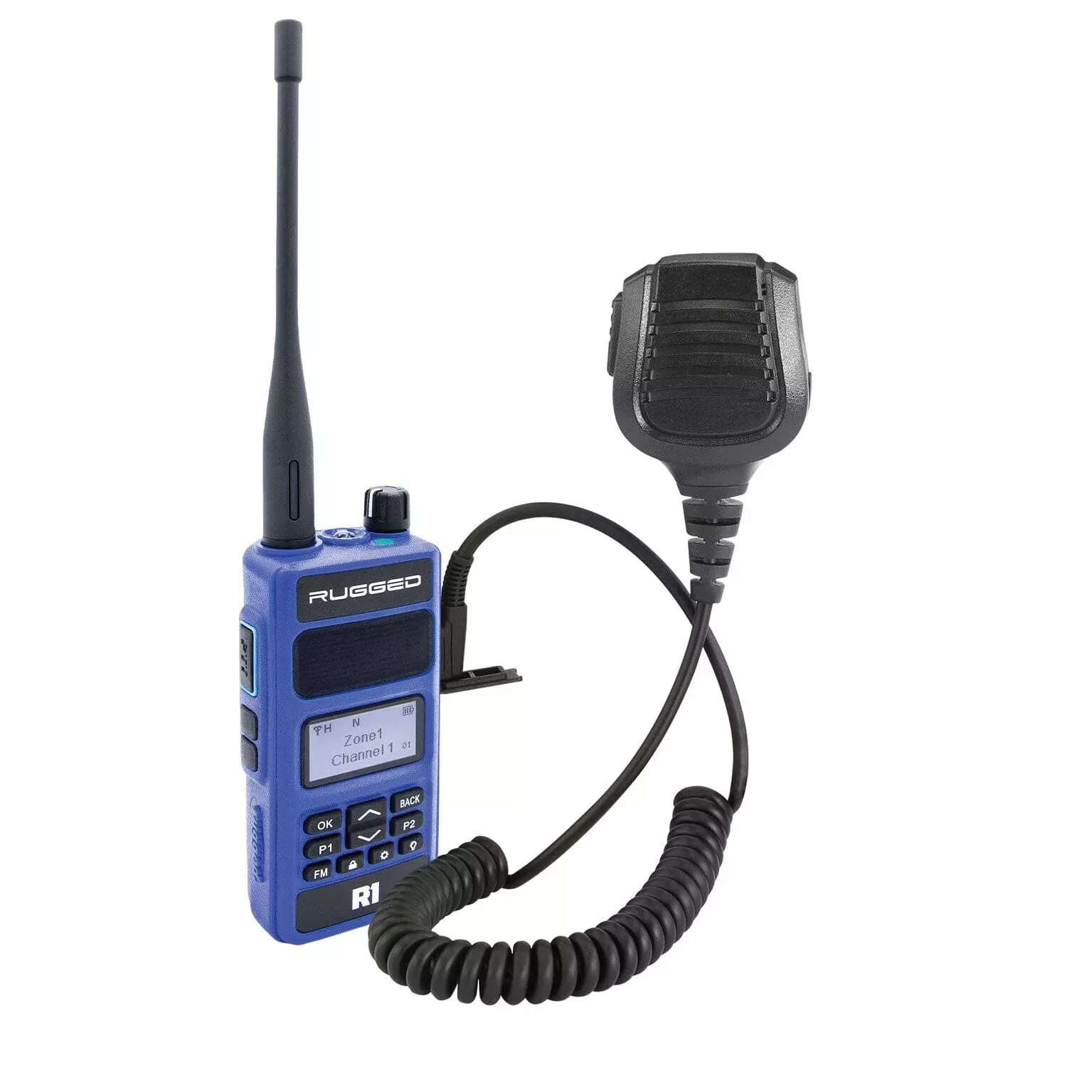 Rugged Radios Bundle – Rugged R1 Business Band Handheld Radio with Hand Mic R1-G