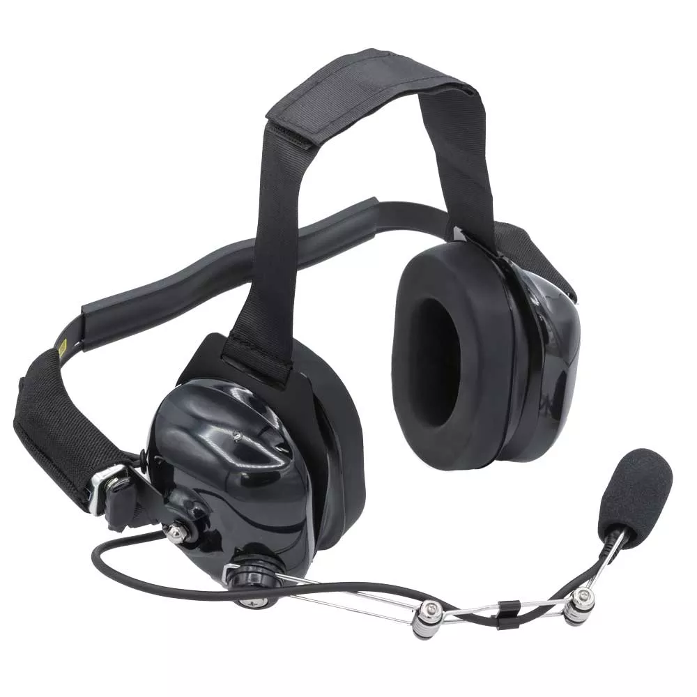 Rugged Radios H85 Linkable Full Duplex Intercom Headset Expand To Unlimited Headsets H85-BLK