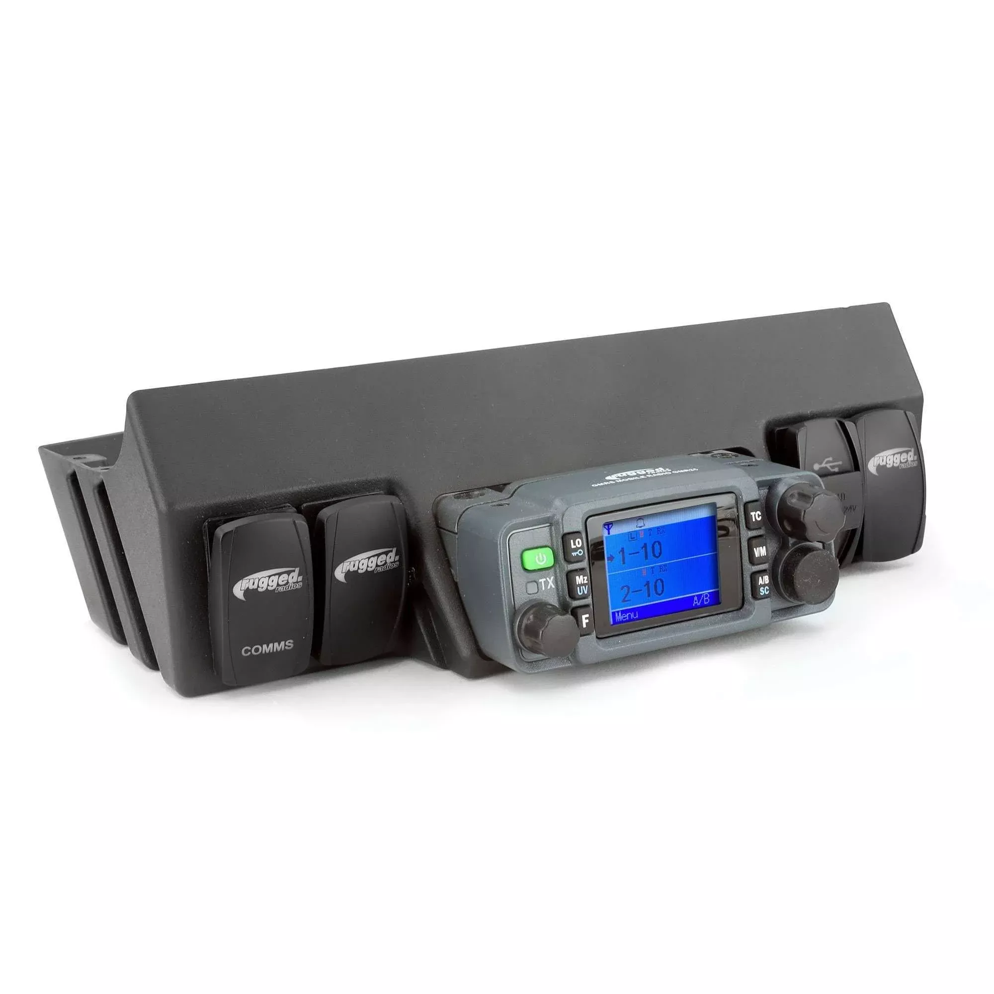 Rugged Radios Jeep JK Upper Windshield Radio Mount GMR25 and ABM25 MT-JK-25WP