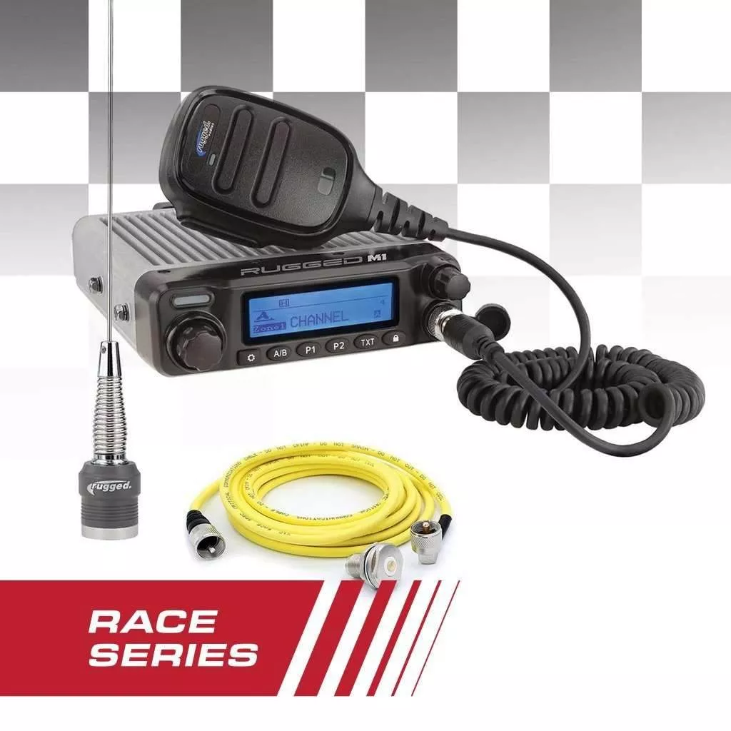 Rugged Radios Race Radio Kit - Rugged M1 RACE SERIES Waterproof Mobile with Antenna - Digital and Analog RK-M1-RACE
