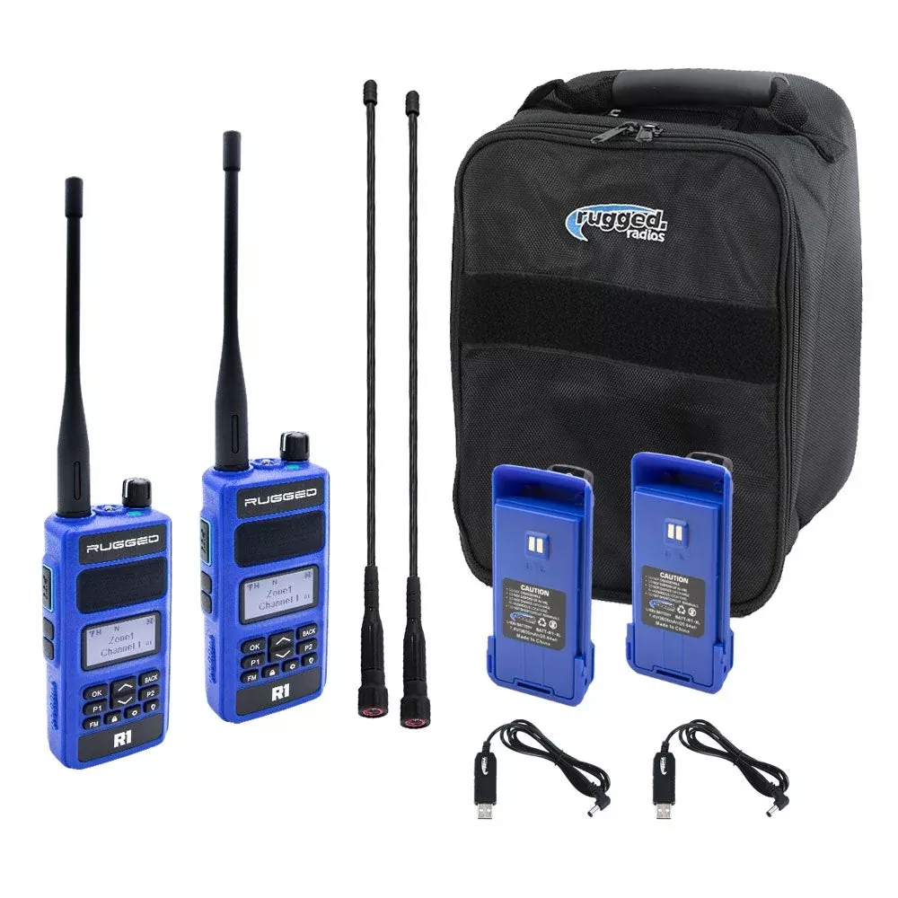 Rugged Radios Ready Pack – With Rugged R1 Handheld Radios – Digital and Analog Business Band R1-READY-PACK