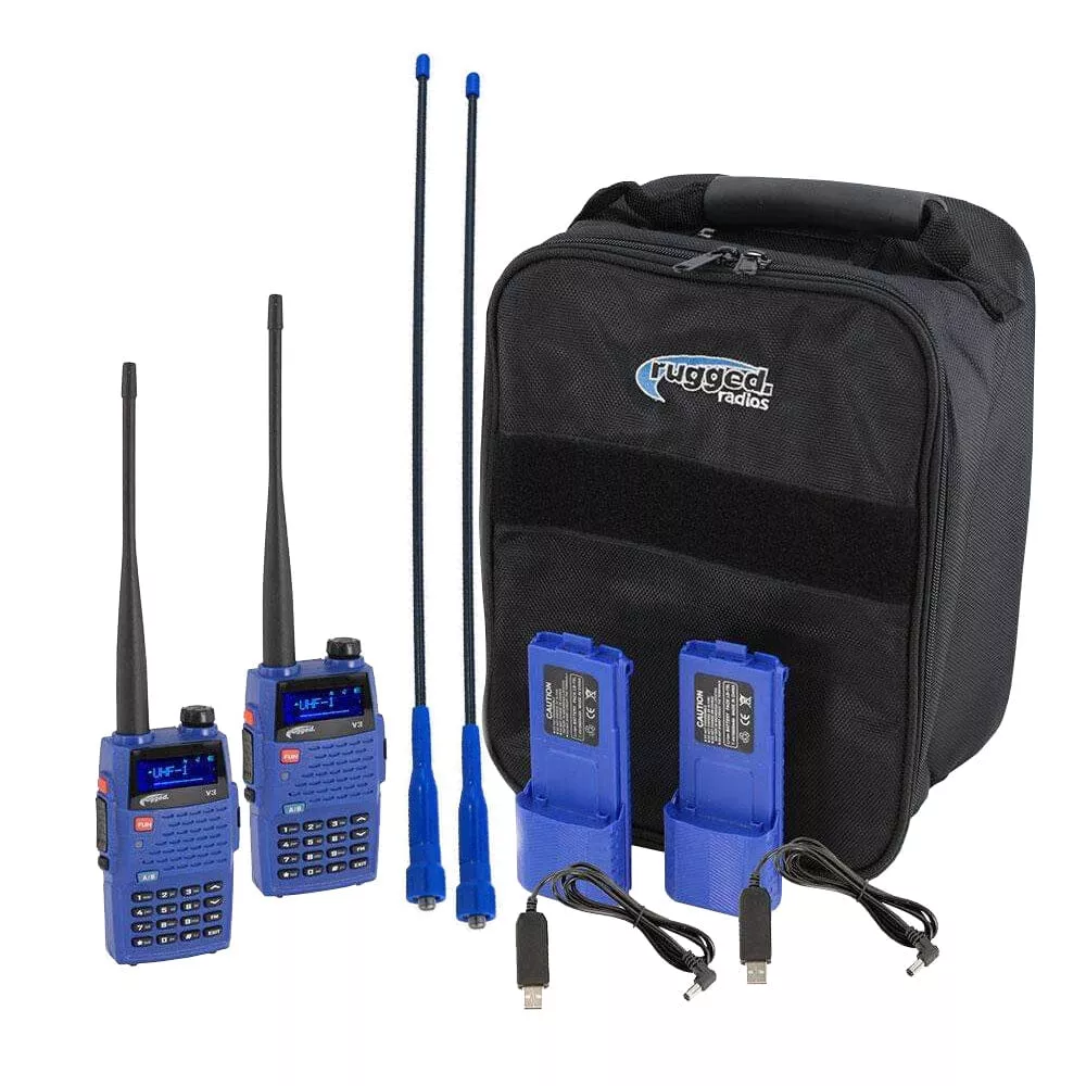 Rugged Radios Ready Pack – With Rugged V3 Handheld Radios – Analog Business Band V3-READY-PACK