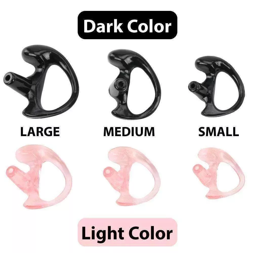 Rugged Radios Rubber Ear Mold Buds for Acoustic Tubes