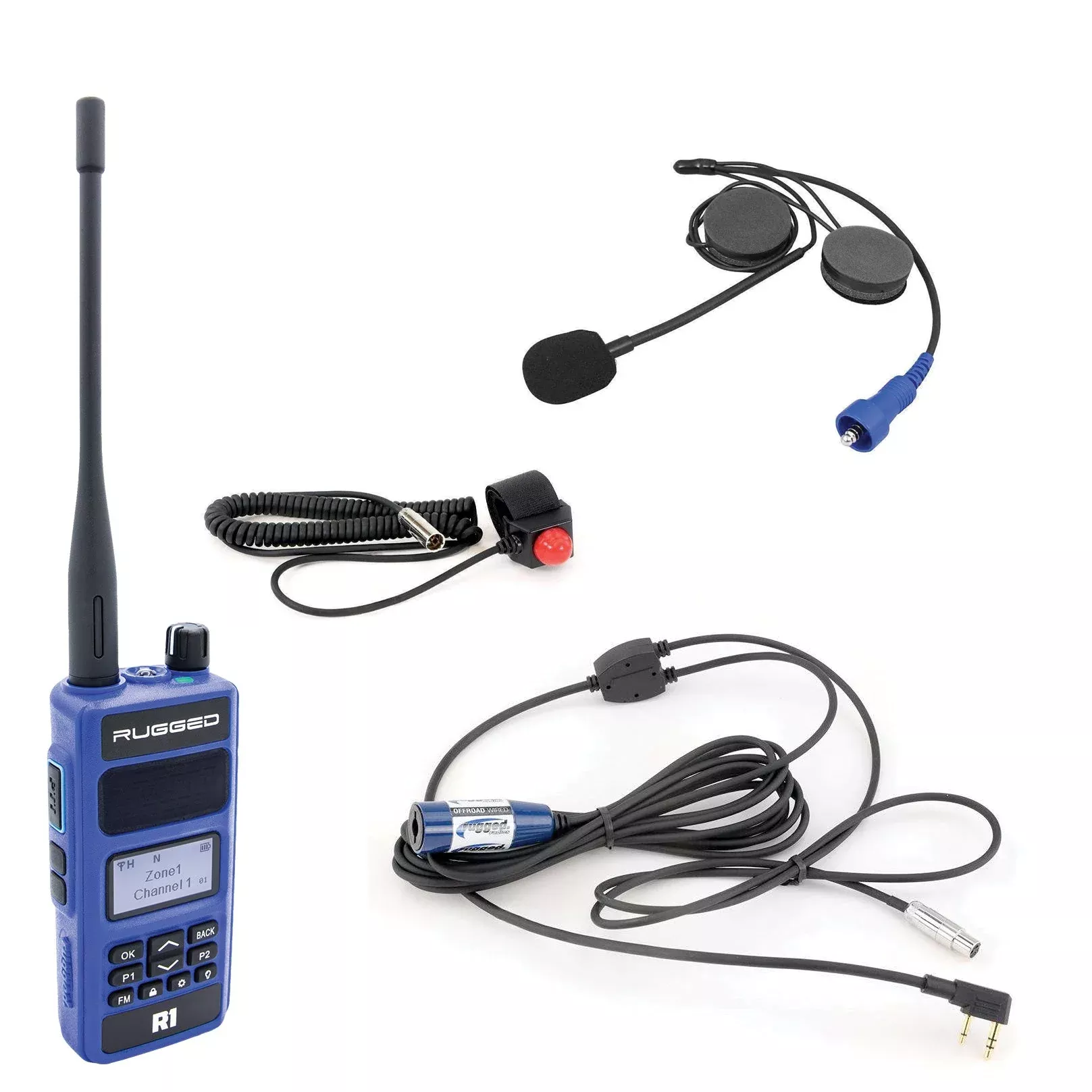 Rugged Radios Single Seat OFFROAD Kit with R1 Handheld Radio SS-KIT-RH