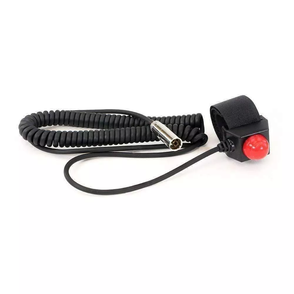 Rugged Radios Velcro Mount Steering Wheel Push to Talk (PTT) with Coil Cordfor Car Harnesses PTT-VM2