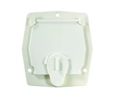 RV Designer B140 Round Electrical Cable Hatch 4.2" Diameter Polar White