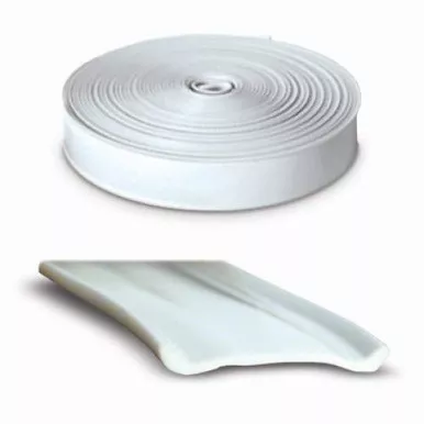 RV Designer E561 Heavy Duty Vinyl Insert Trim 1 Inch Wide 50 Foot Roll White