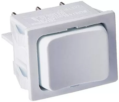 RV Designer S475 Rocker Switch 5 Amp Momentary On/Off DPDT White DC Electrical