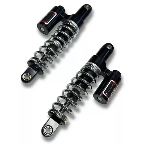 RWD RS-2 Performance Shocks for 1991-2017 Harley Dyna - Black / Chrome