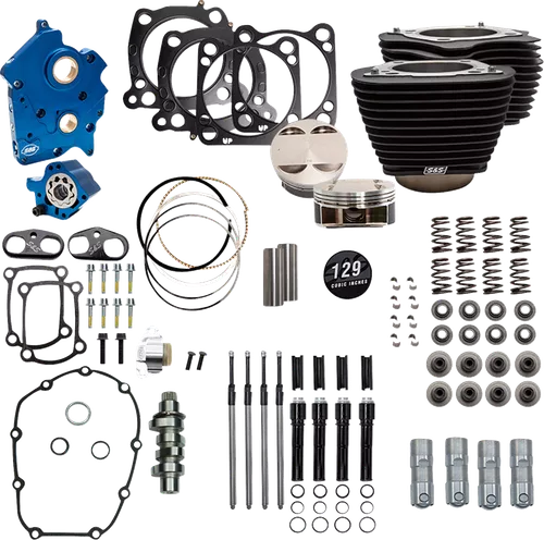 S&S 129" Power Package Big Bore Kit for 107" Harley M8