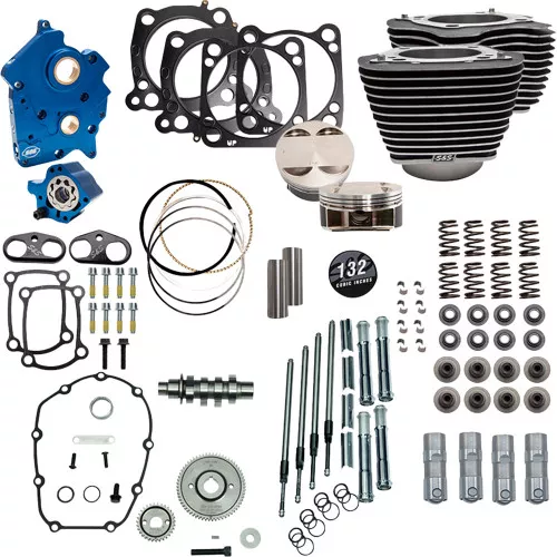 S&S 132" Power Package Big Bore Kit Water-Cooled for 114"/117" Harley M8