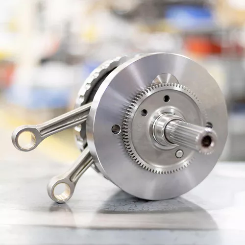 S&S 4-3/8" Stroke Flywheel with Full Width Rods and Balancer Gear for Harley M8