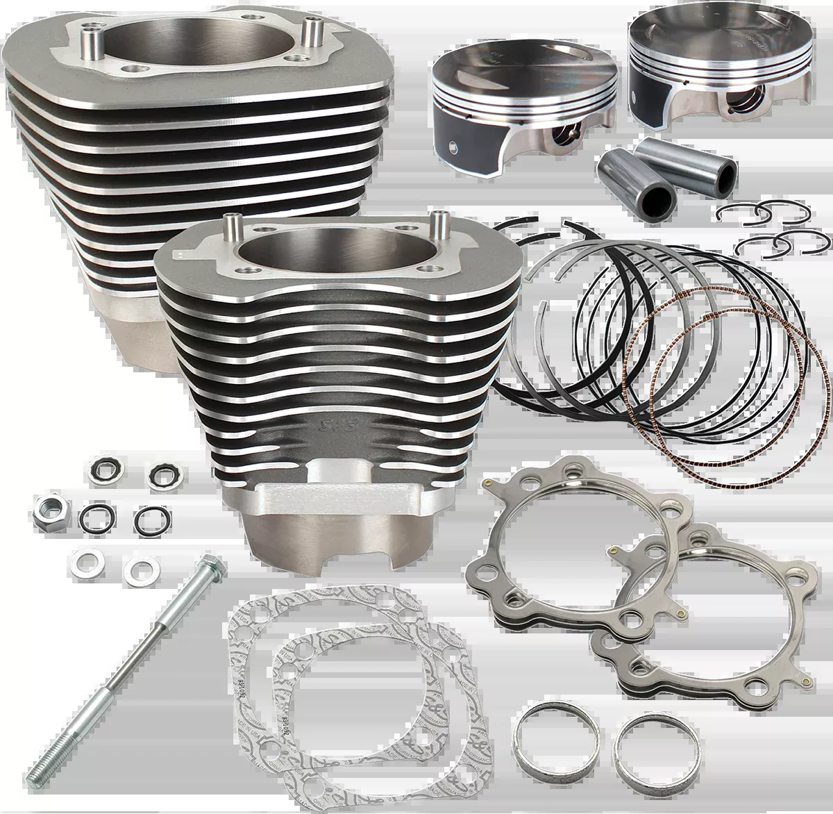 S&S CYCLE 117" Big Bore Cylinder Kit - Stone Gray - Twin Cam 910-0474
